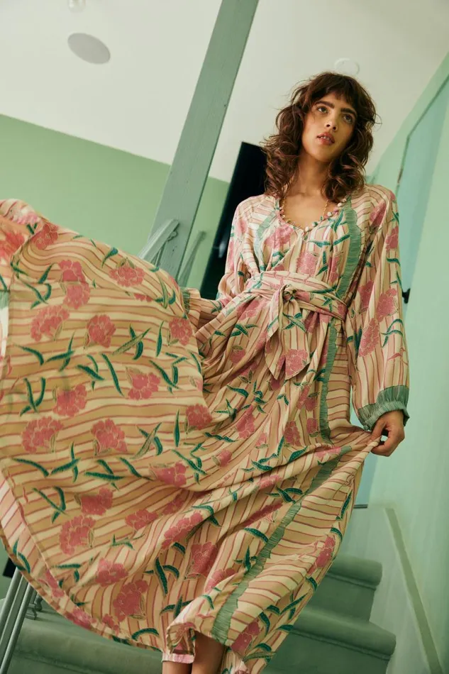 Natalie Martin FIORE MAXI Chamomile Rose Shop Dresses