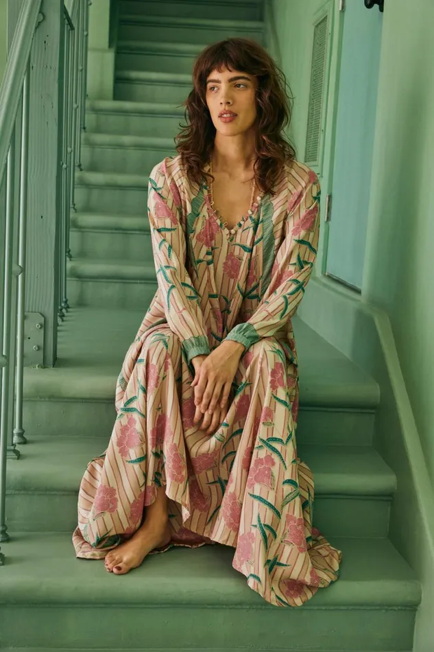 Natalie Martin FIORE MAXI Chamomile Rose Shop Dresses