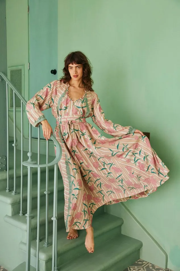 Natalie Martin FIORE MAXI Chamomile Rose Shop Dresses
