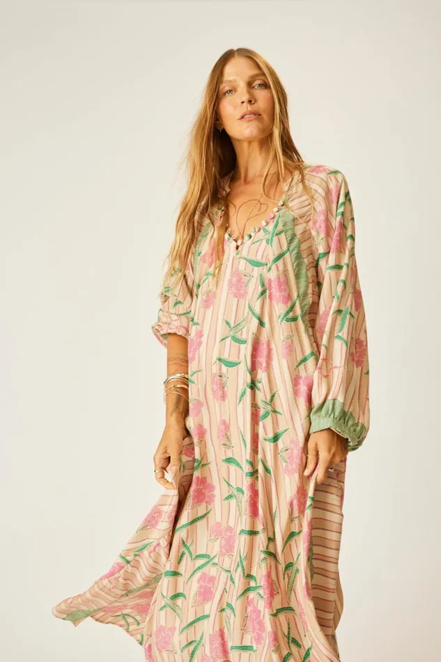 Natalie Martin FIORE MAXI Chamomile Rose Shop Dresses