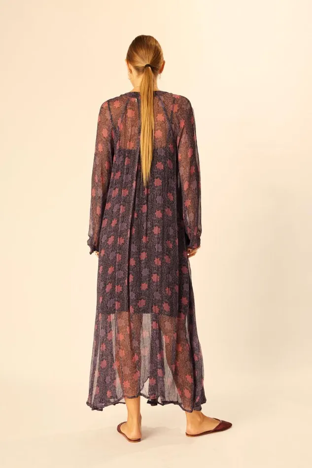 Natalie Martin FIORE MAXI Snowflake Aubergine Shop Dresses