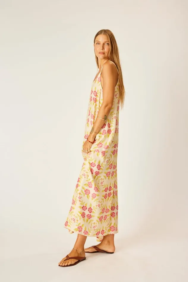 Natalie Martin HEATHER MAXI Prairie Dusty Crimson Shop Dresses