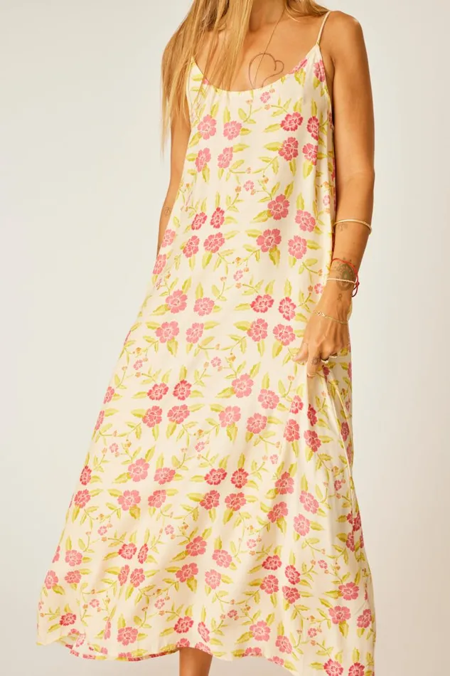 Natalie Martin HEATHER MAXI Prairie Dusty Crimson Shop Dresses