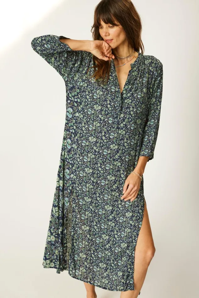 Natalie Martin ISOBEL DRESS Petite Fleur Marine Shop Dresses