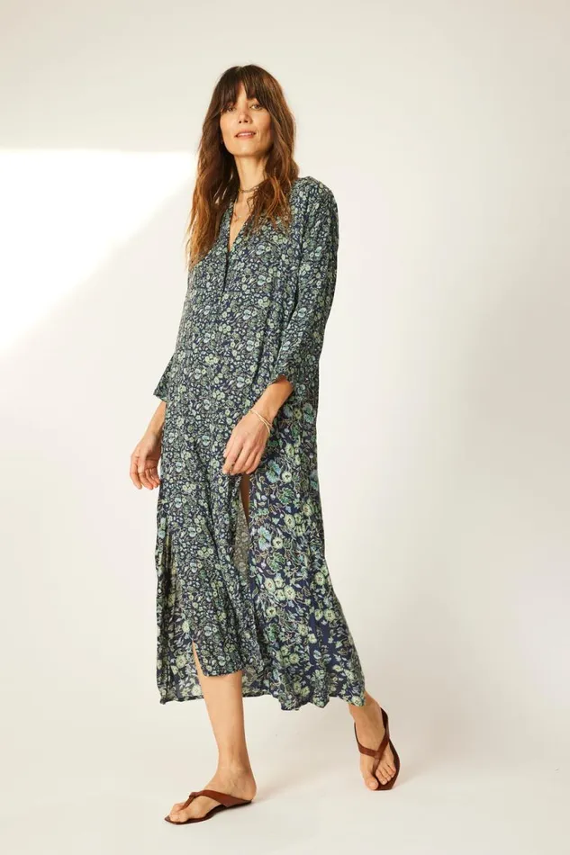 Natalie Martin ISOBEL DRESS Petite Fleur Marine Shop Dresses