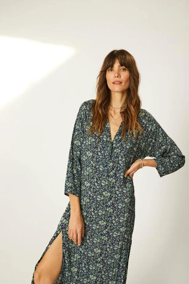 Natalie Martin ISOBEL DRESS Petite Fleur Marine Shop Dresses