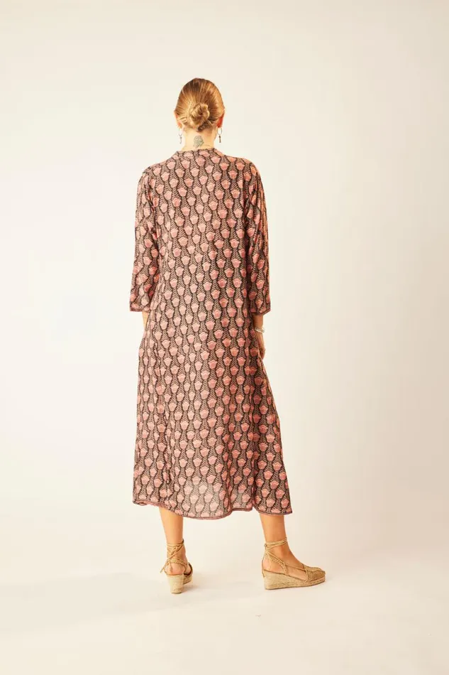 Natalie Martin ISOBEL DRESS Tulip Print Kamari Black Shop Dresses