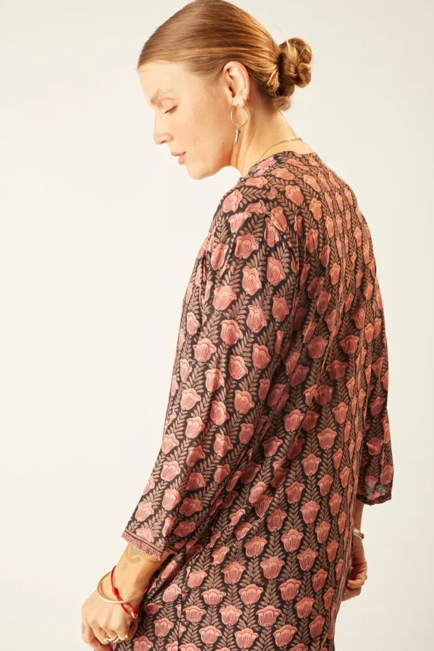 Natalie Martin ISOBEL DRESS Tulip Print Kamari Black Shop Dresses