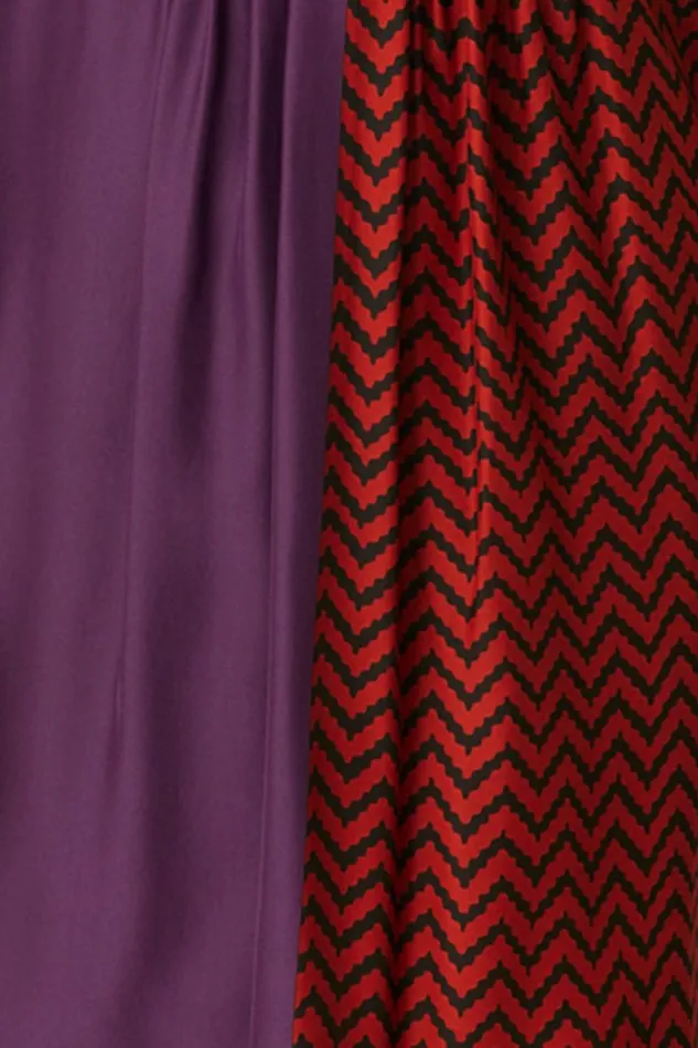 Natalie Martin JASMINE TOP Block Zigzag Auberigine Shop Tops