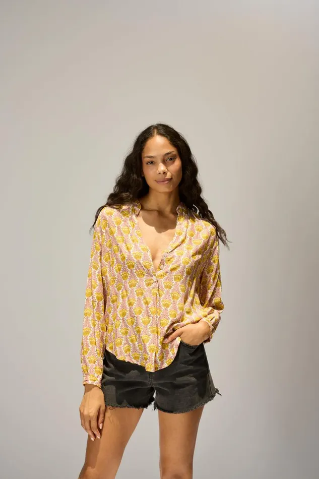 Natalie Martin LESLIE SHIRT Tulip Bahamas Pink Shop Tops