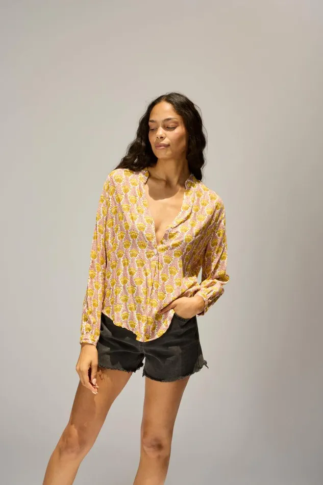 Natalie Martin LESLIE SHIRT Tulip Bahamas Pink Shop Tops