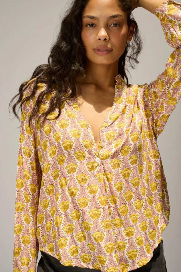 Natalie Martin LESLIE SHIRT Tulip Bahamas Pink Shop Tops
