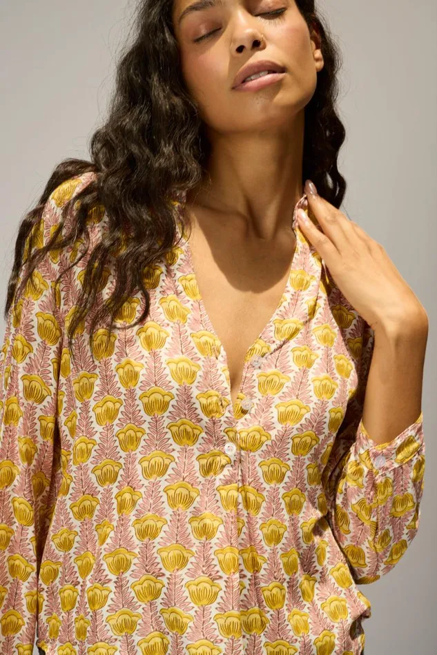 Natalie Martin LESLIE SHIRT Tulip Bahamas Pink Shop Tops