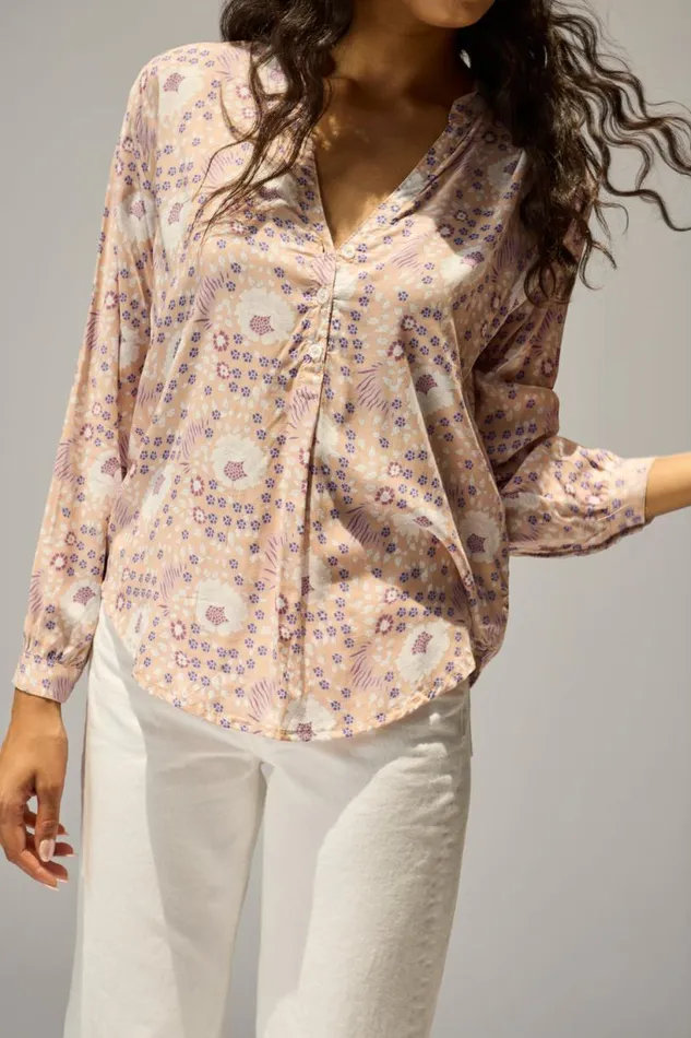 Natalie Martin LESLIE SHIRT Vintage Flowers Amethyst Shop Tops