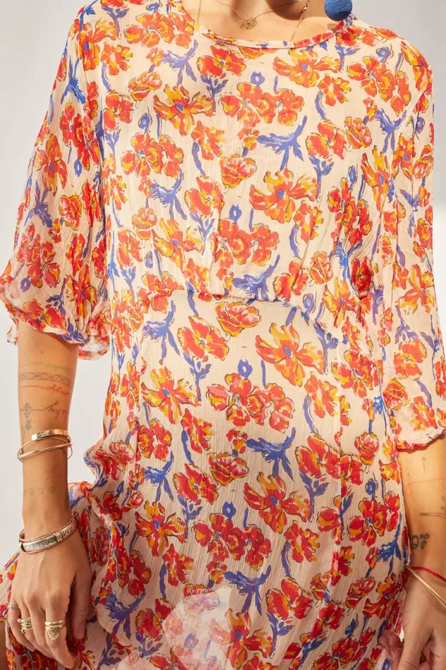 Natalie Martin LILY DRESS Chiffon Watercolor Clem Shop Dresses