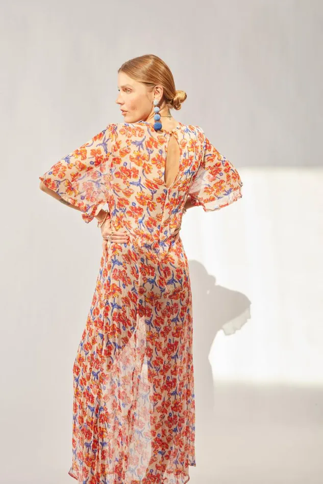 Natalie Martin LILY DRESS Chiffon Watercolor Clem Shop Dresses