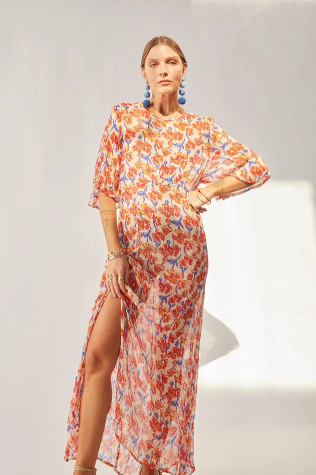 Natalie Martin LILY DRESS Chiffon Watercolor Clem Shop Dresses
