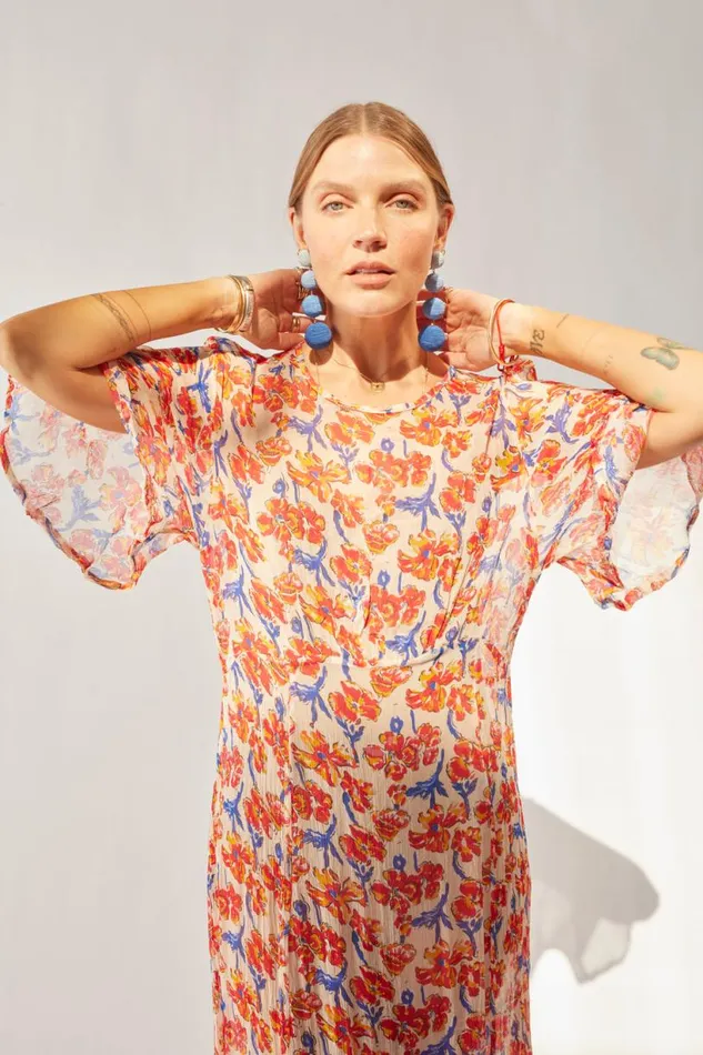 Natalie Martin LILY DRESS Chiffon Watercolor Clem Shop Dresses