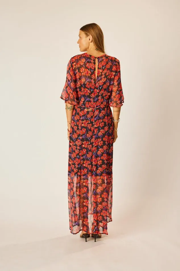 Natalie Martin LILY DRESS Chiffon Watercolor Onyx Shop Dresses