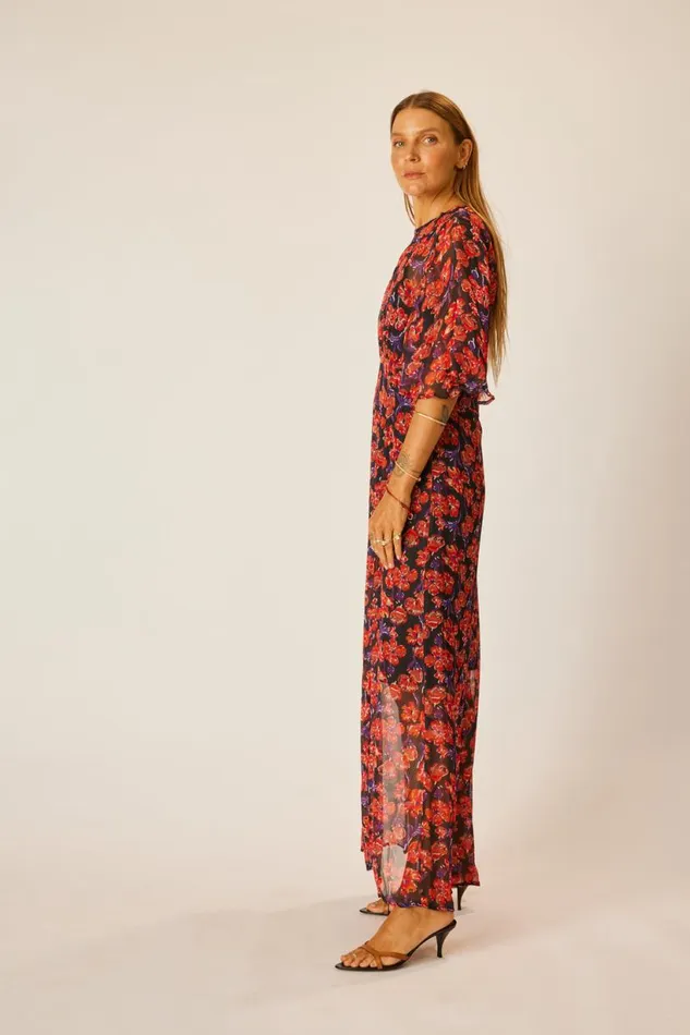 Natalie Martin LILY DRESS Chiffon Watercolor Onyx Shop Dresses