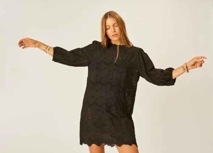 Natalie Martin LISA DRESS Geranium Midnight Shop Dresses