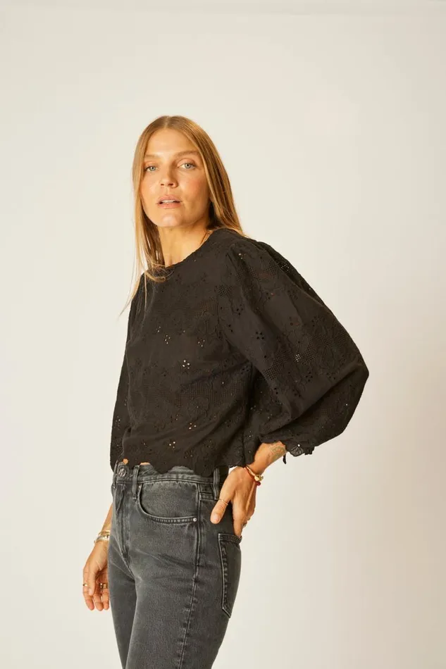 Natalie Martin LISA TOP Geranium Midnight Shop Tops