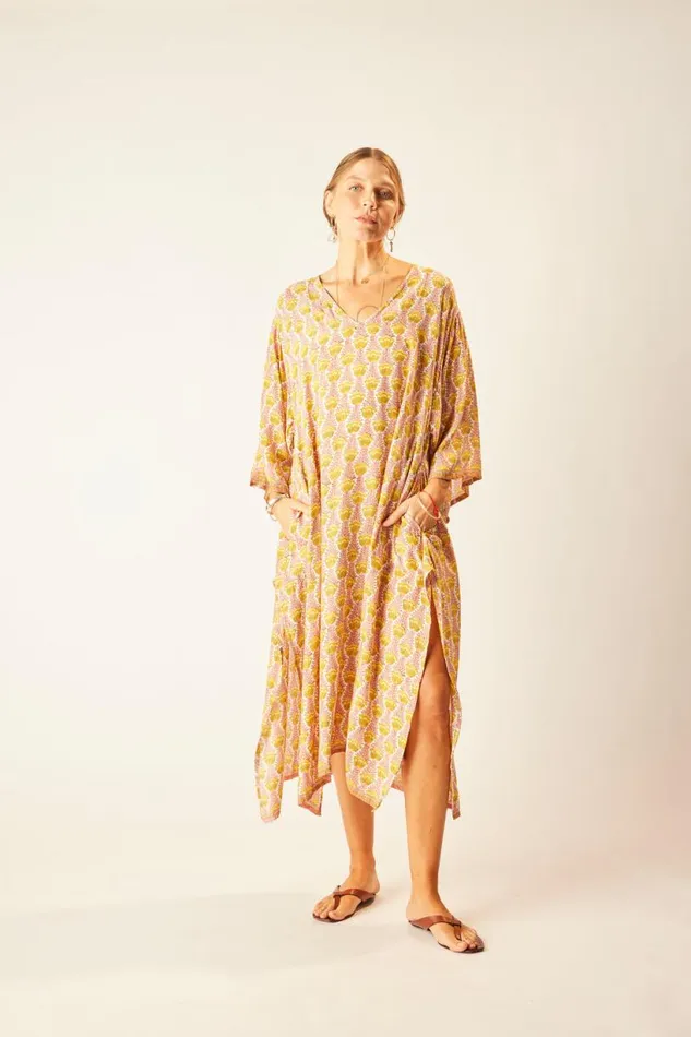 Natalie Martin MARIN DRESS WITH SASH Tulip Bahamas Pink Shop Dresses