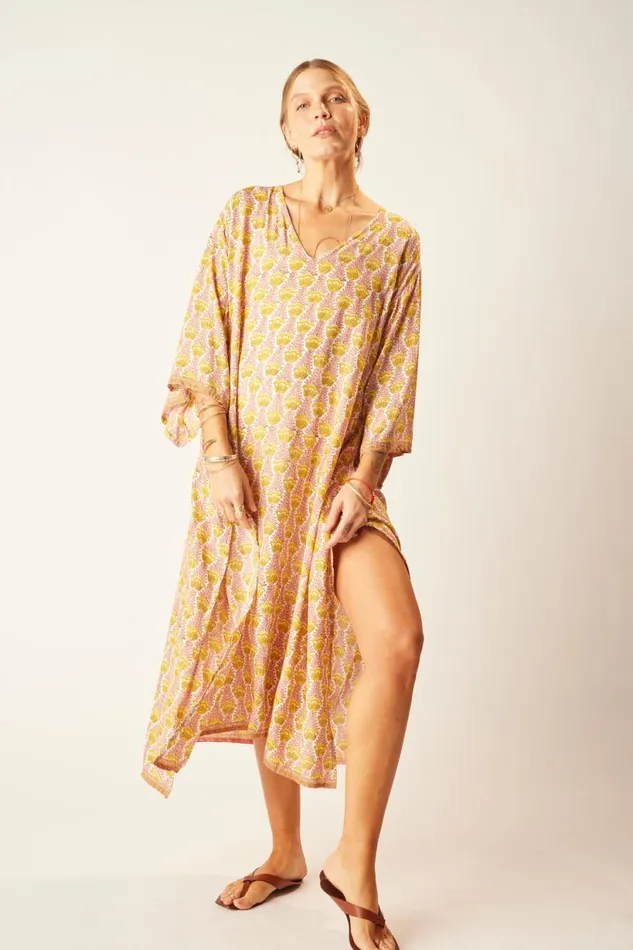 Natalie Martin MARIN DRESS WITH SASH Tulip Bahamas Pink Shop Dresses
