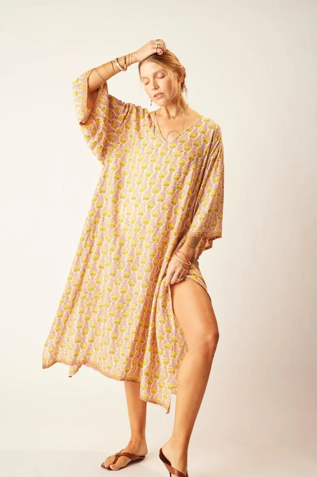 Natalie Martin MARIN DRESS WITH SASH Tulip Bahamas Pink Shop Dresses