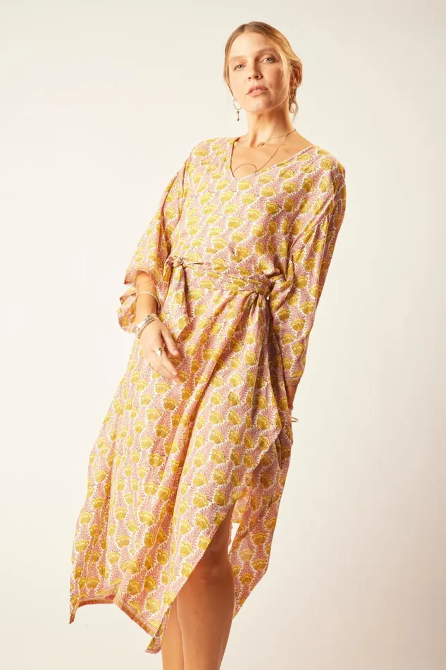 Natalie Martin MARIN DRESS WITH SASH Tulip Bahamas Pink Shop Dresses