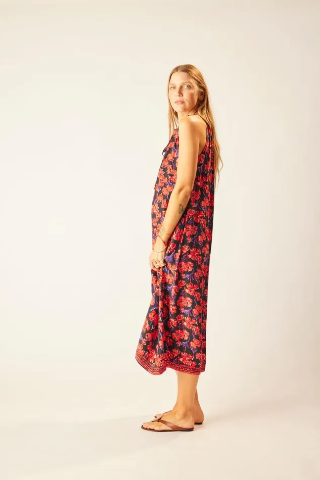 Natalie Martin MARLIEN DRESS Silk Watercolor Onyx Shop Dresses