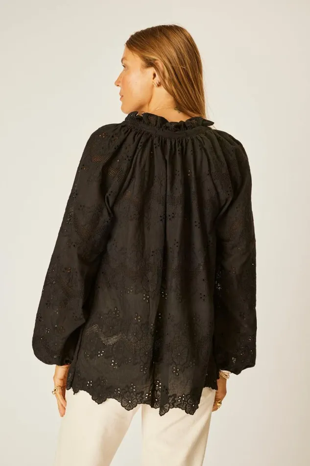 Natalie Martin PENNY BLOUSE Geranium Midnight Shop Tops