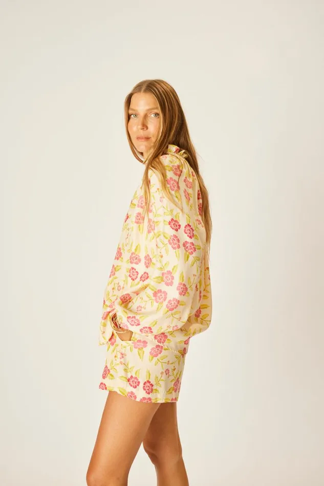 Natalie Martin PENNY BLOUSE Prairie Dusty Crimson Shop Tops