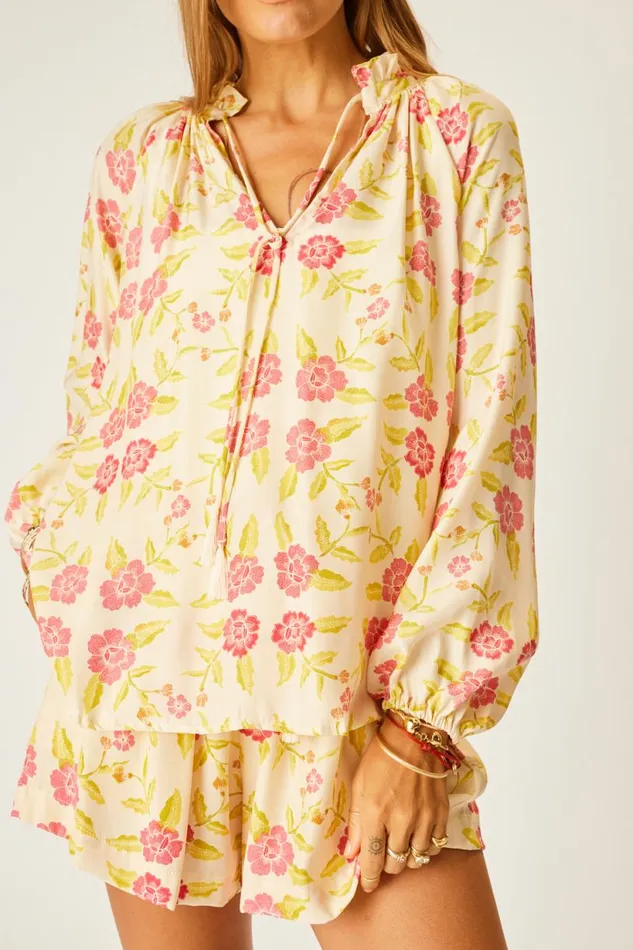 Natalie Martin PENNY BLOUSE Prairie Dusty Crimson Shop Tops