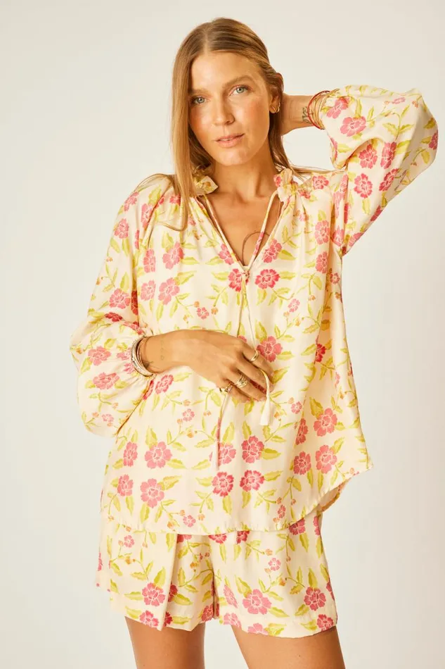 Natalie Martin PENNY BLOUSE Prairie Dusty Crimson Shop Tops