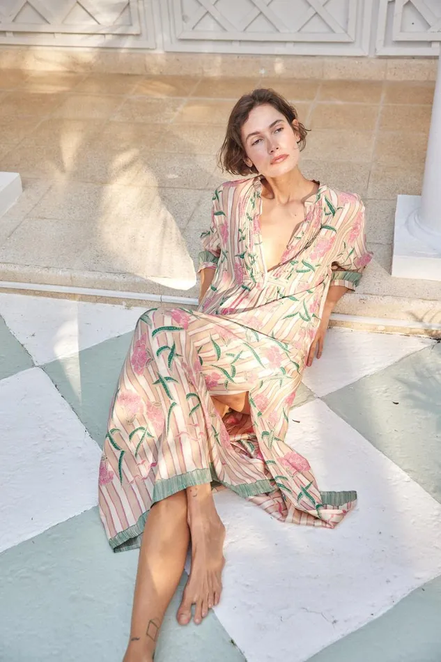 Natalie Martin SAMMIE MAXI Chamomile Rose Shop Dresses