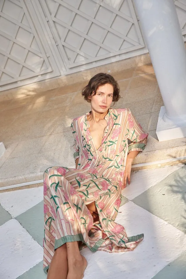 Natalie Martin SAMMIE MAXI Chamomile Rose Shop Dresses
