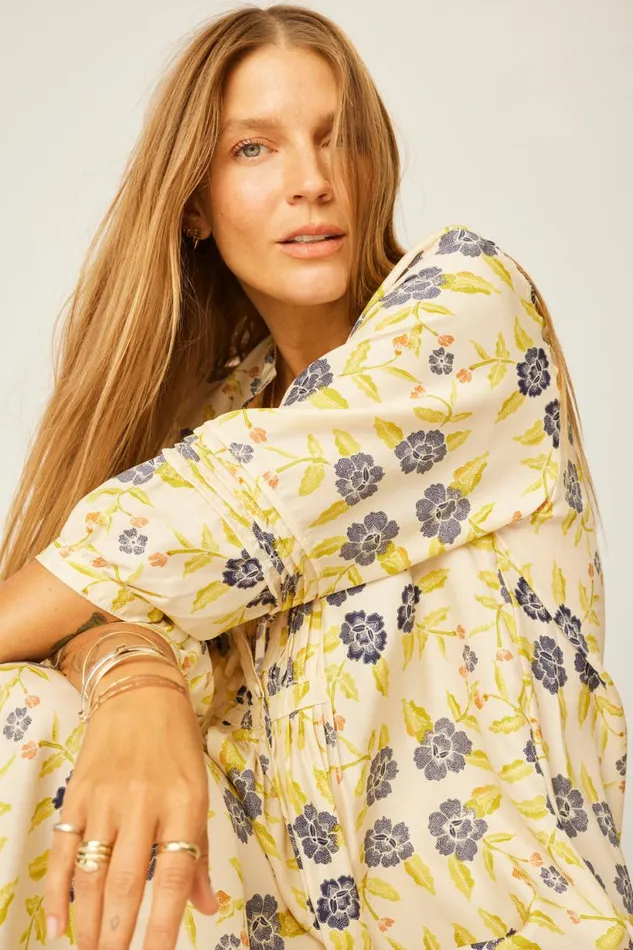 Natalie Martin SAMMIE MAXI Prairie Indigo Shop Dresses