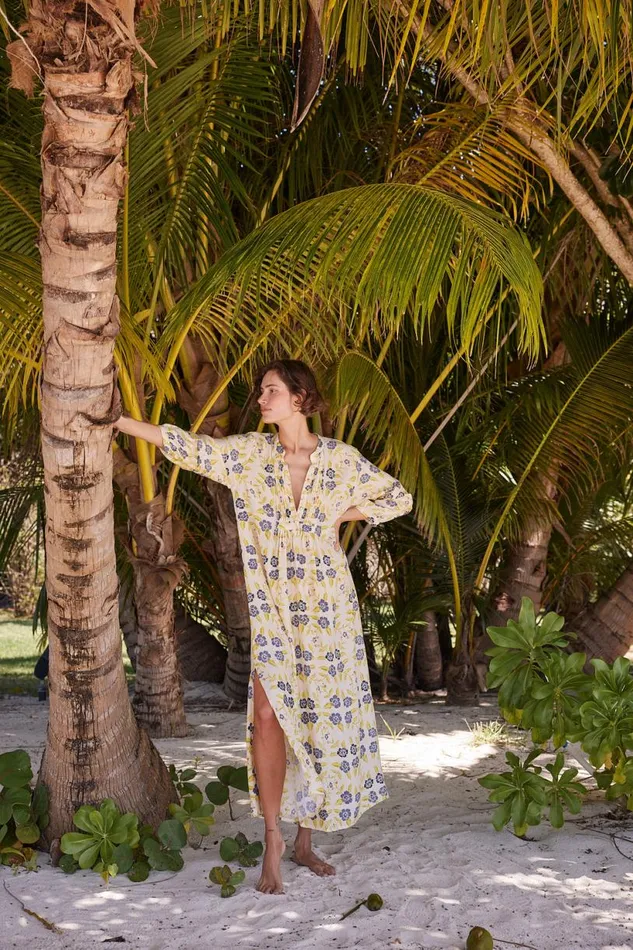 Natalie Martin SAMMIE MAXI Prairie Indigo Shop Dresses