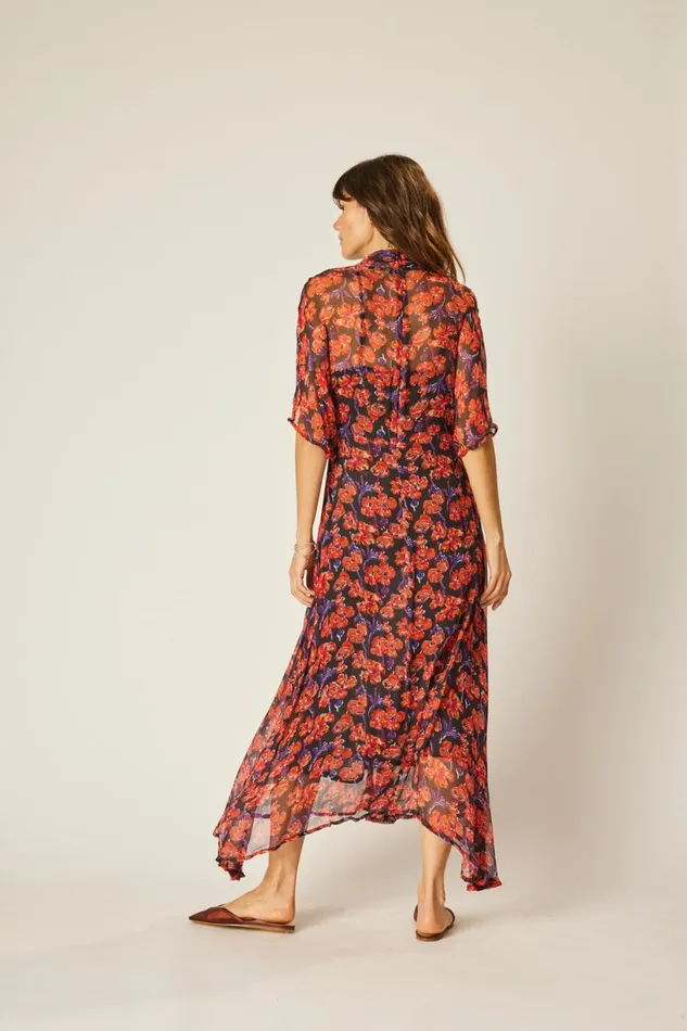 Natalie Martin TIFFANY DRESS Chiffon Watercolor Onyx Shop Dresses