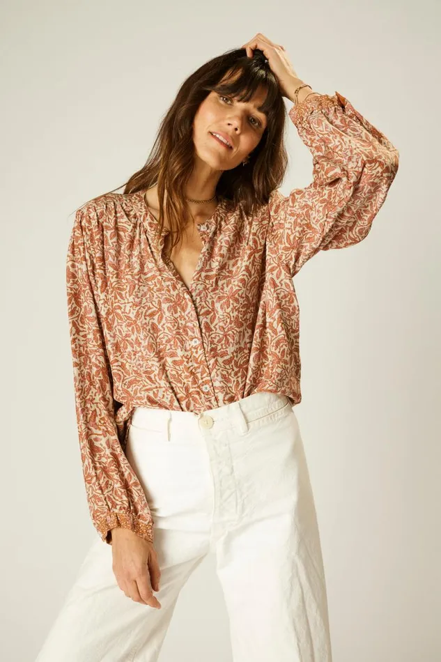 Natalie Martin TOLAN SHIRT Gloriosa Sandstone Shop Tops