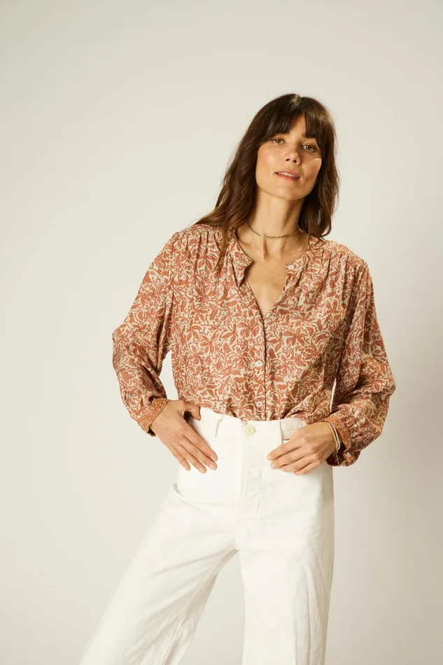 Natalie Martin TOLAN SHIRT Gloriosa Sandstone Shop Tops