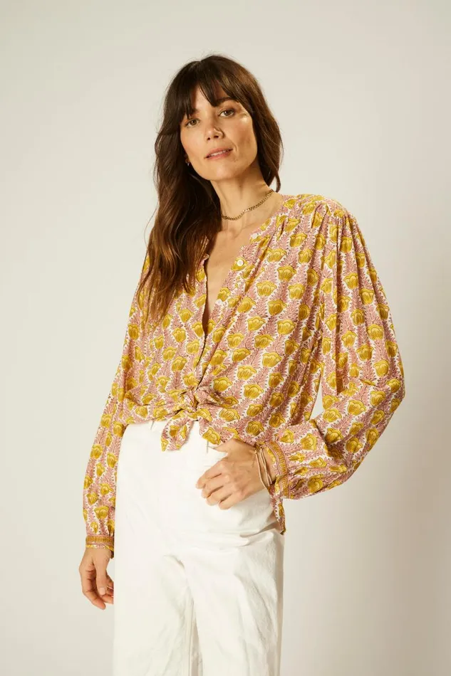 Natalie Martin TOLAN SHIRT Tulip Bahamas Pink Shop Tops