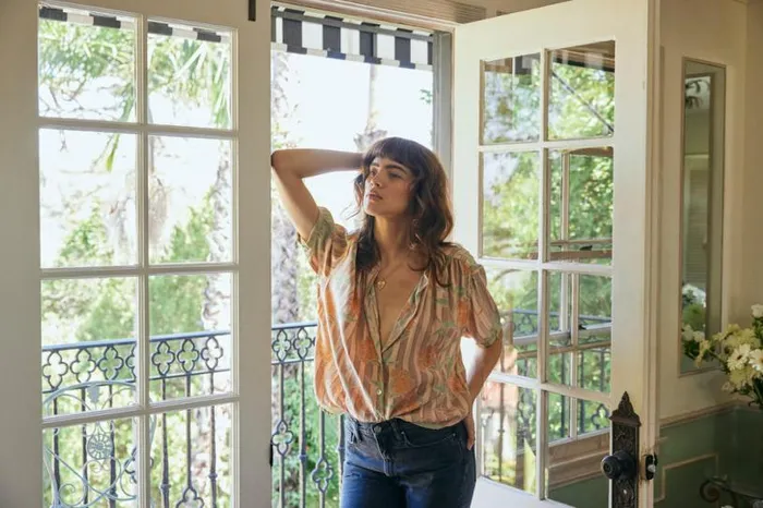 Natalie Martin VIOLET TOP Chamomile Apricot Shop Tops