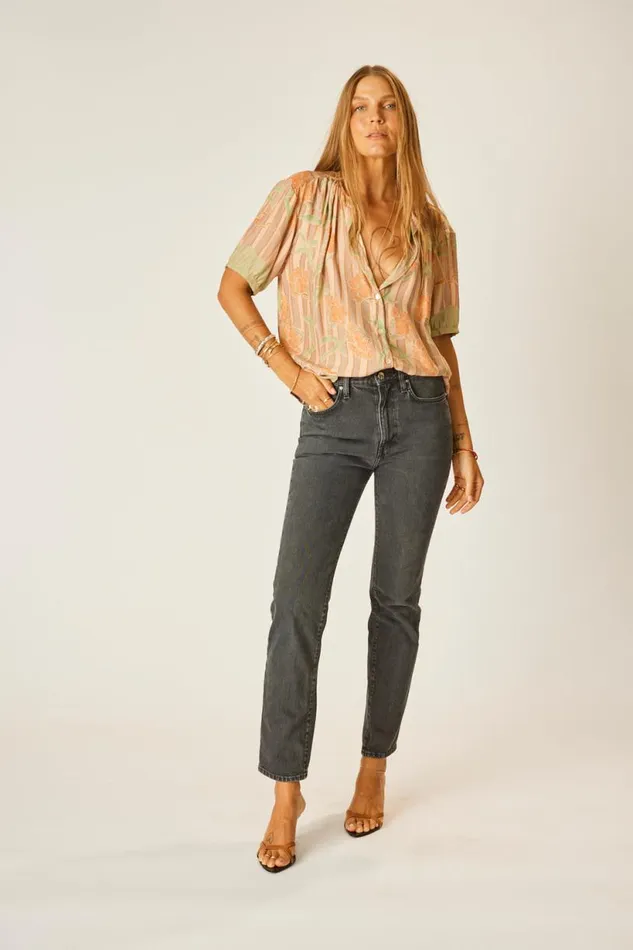 Natalie Martin VIOLET TOP Chamomile Apricot Shop Tops