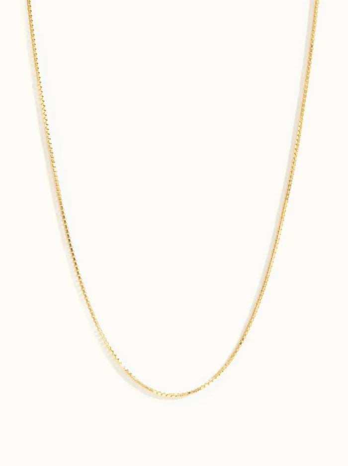 Necklaces Women Able Box Chain Necklace Gold Vermeil