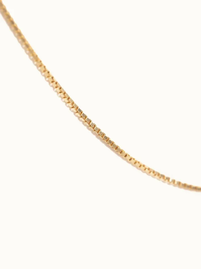 Necklaces Women Able Box Chain Necklace Gold Vermeil