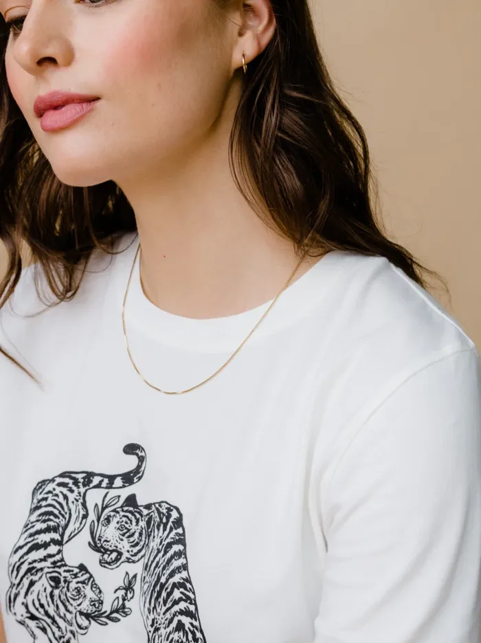 Necklaces Women Able Box Chain Necklace Gold Vermeil