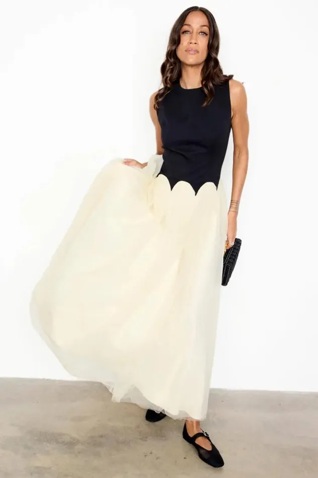 Never Fully Dressed Black And Cream Monika Dress Petite Women Petite