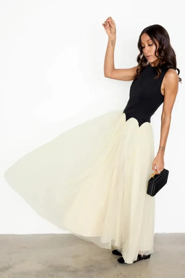 Never Fully Dressed Black And Cream Monika Dress Petite Women Petite
